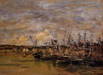 尤金 佈丹 Portrieux, Fishing Boats at Low Tide 尤金 佈丹 Portrieux, Fishing Boats at Low Tide